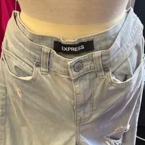 SOLD 💕💕💕Express Light Blue Distressed Boyfriend Jeans